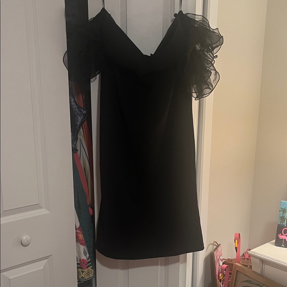 SHEIN Black Strapless Dress